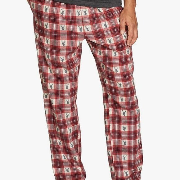 Eddie Bauer Men's Red Clay Christmas Flannel Sleep Pants Sz XL - Picture 1 of 12